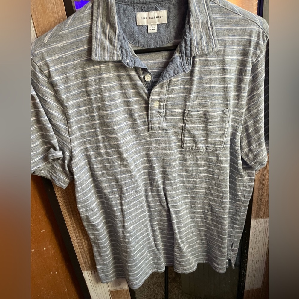 Free Assembly Men Teen Large Short Sleeve Casual dress shirt